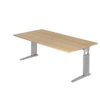 Bureau Hammerbacher US2E 200 x 100 cm Argenté, Chêne