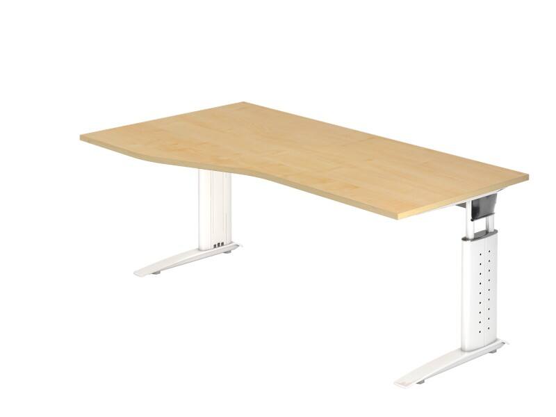 Bureau Hammerbacher VUS Hauteur ajustable Forme libre Érable C-Pied 1800 (L) x 1000 (P) x 860 (H) mm Acier, Aggloméré