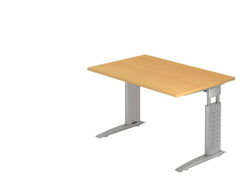 Bureau Hammerbacher VUS Hauteur ajustable Rectangulaire Hêtre C-Pied 1200 (L) x 800 (P) x 860 (H) mm Acier, Aggloméré