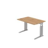 Hammerbacher Bureau US12 120X120CM Eiken, zilver