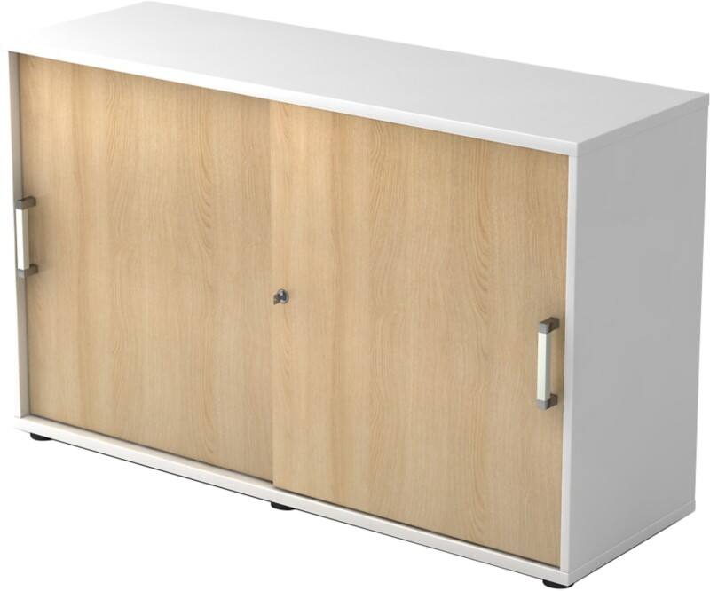 Armoire Hammerbacher Panneaux de particules 1 Étagère Verrouillable 1200 x 400 x 748 mm Blanc;Brun