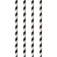 PAPSTAR Wegwerprietjes Wit, zwart 100 Stuks