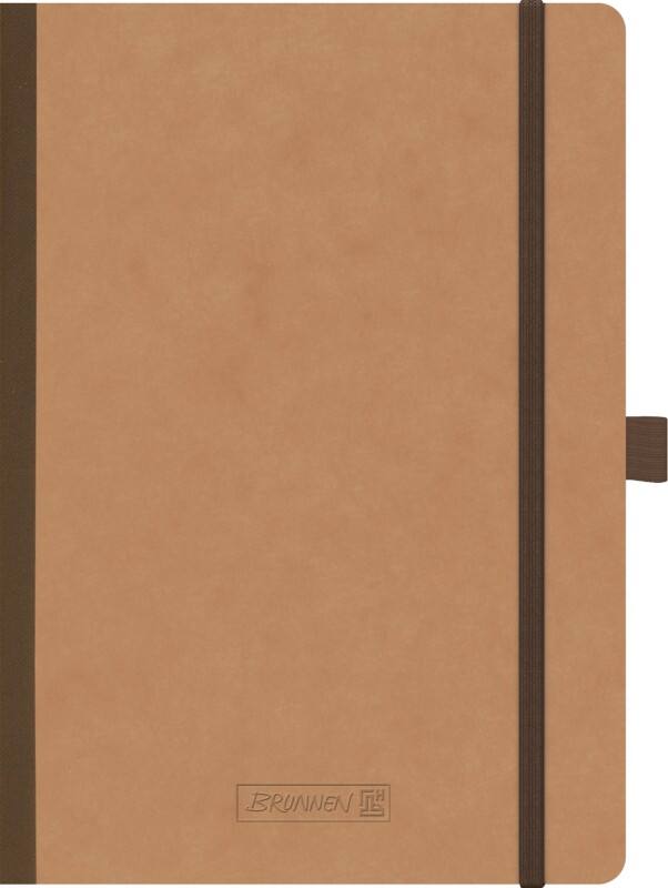 BRUNNEN Schrift A5 Gestipt Gelijmd Karton Bruin Niet geperforeerd 192 Pagina's 96 Vellen