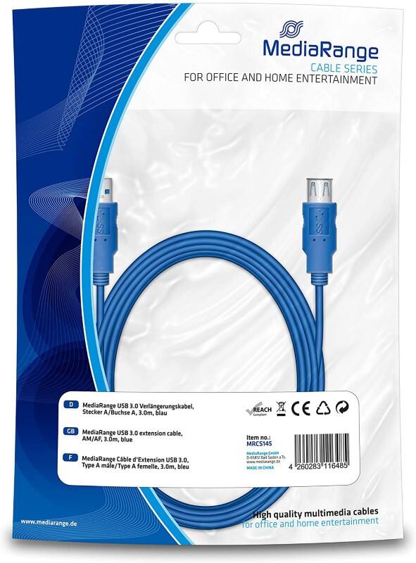 MediaRange Kabel MRCS145 Blauw