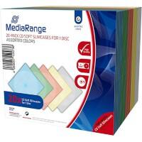 MediaRange CD Slimcase BOX37 Kunststof Blauw, groen, rood, geel, wit