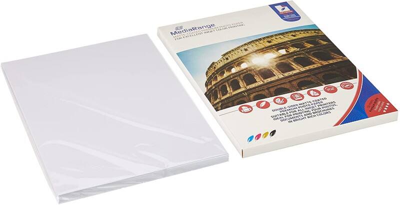 MediaRange Inkjet Fotopapier Mat A4 200 g/m² Wit