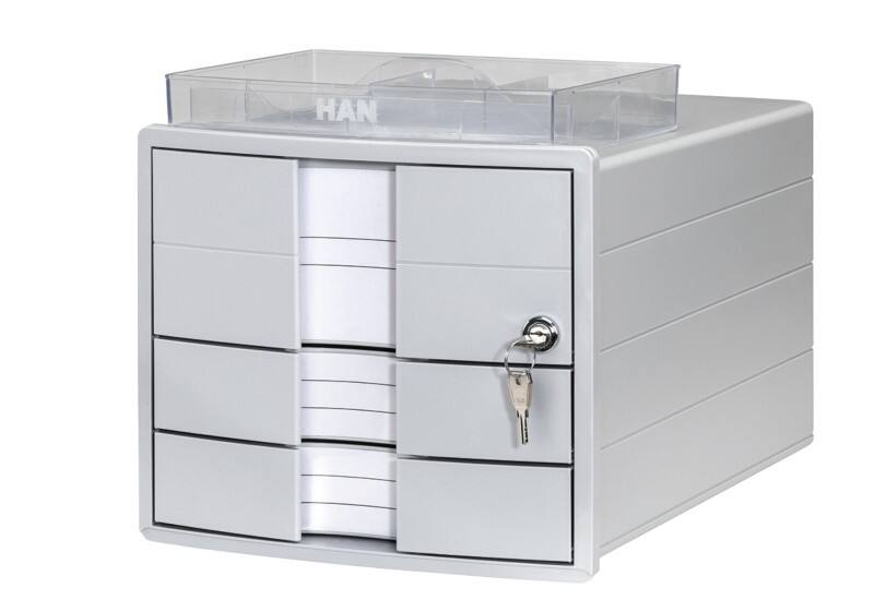 HAN IMPULS Ladeblok PS (polystyreen) Grijs 3 Lades 28 x 36,7 x 23,5 cm