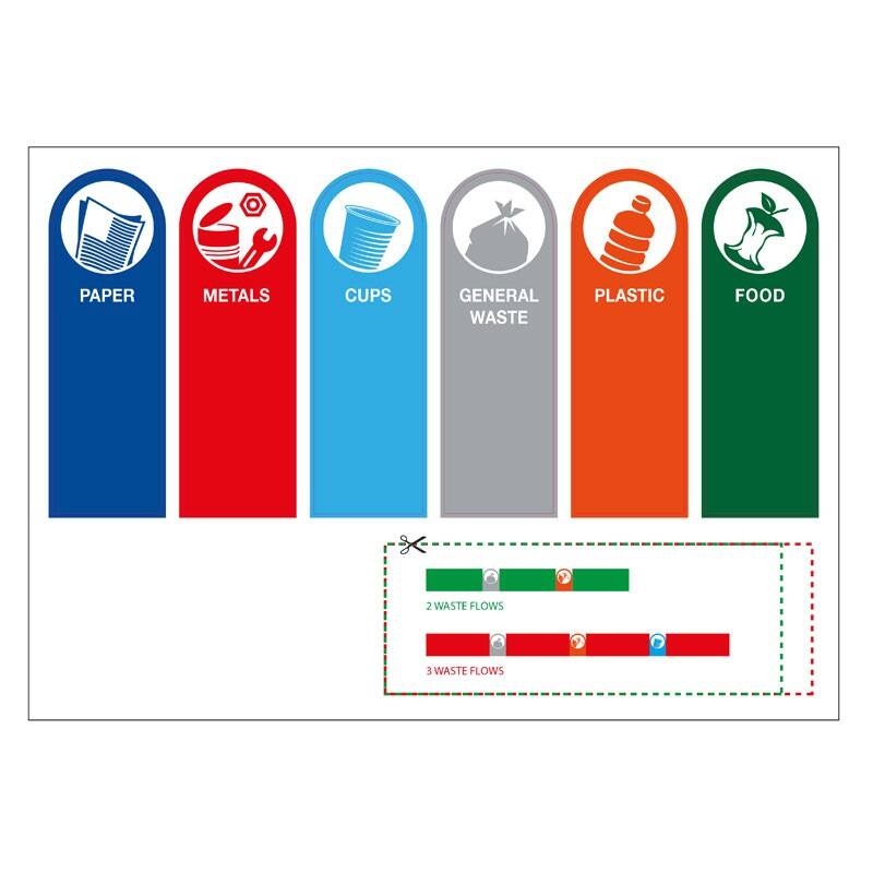 Vepa Bins RecycloKick VB 191420 Recycling-sticker Assortiment