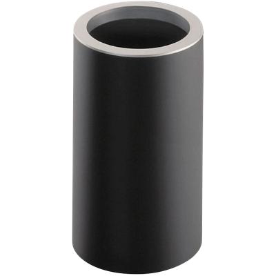 Corbeille à papier helit Plastique Argenté, noir 40,5 cm