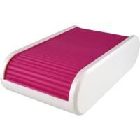 Support pour cartes de visite helit Blanc, framboise translucide 13,6 x 24,2 cm