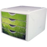 helit Archiefdoos met 4 lades Groen, wit 26.2 cm