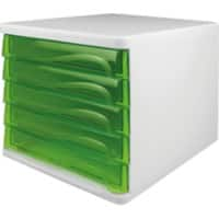 Classeur ménager helit 5 Tiroirs Blanc, vert 26,8 cm 4 Unités