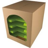 Corbeille à courrier helit Vert translucide 6,7 cm 5 unités