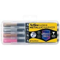 Artline Supreme Metallic Marker Medium Kegelvormig Kleurenassortiment 4 Stuks