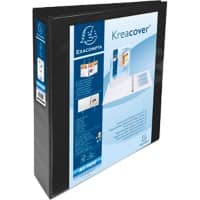 Classeur à anneaux Exacompta Kreacover 40 mm PP (Polypropylène) A4+ 4 Anneaux Noir 51843NE