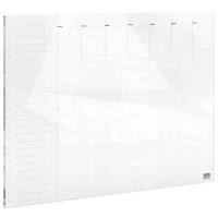 Nobo Small Wandplanbord  Wandmontage 1915602 Drooguitwisbaar Glazen oppervlak Frameloos oppervlak 430 x 560 mm Wit