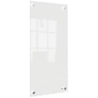 Nobo Small Whiteboard-paneel voor wandmontage 1915603 Drooguitwisbaar Glas Frameloos oppervlak 300 x 600 mm Wit