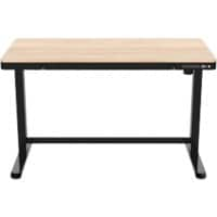 Bureau euroseats Chêne, noir 1 200 x 600 x 1.210 x 720 - 1 210 mm