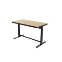 Bureau euroseats Chêne, noir 1 400 x 700 x 1 220 x 730 - 1 220 mm