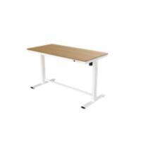 Bureau euroseats Blanc, chêne 1 400 x 700 x 1 220 x 730 - 1 220 mm