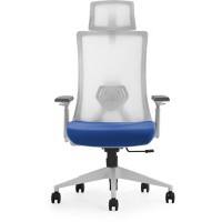 euroseats Bureaustoel Gaas Wit, Blauw 520 x 1111 mm