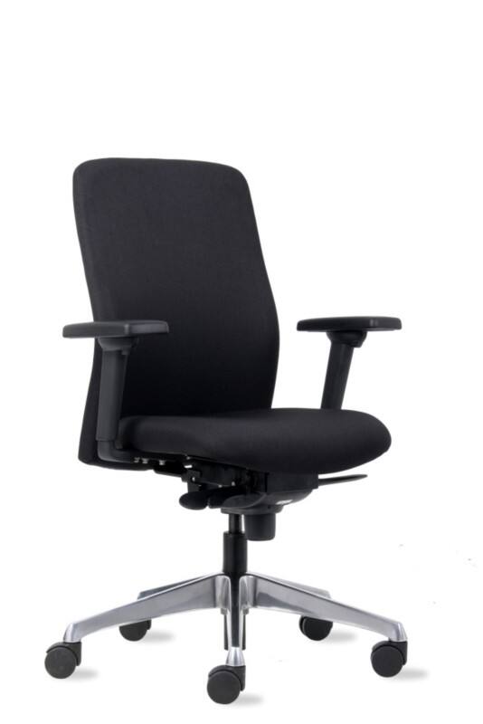 Siège de bureau euroseats Mécanisme synchrone Tissu Accoudoirs 3D Noir 110 kg 495 mm x 1100 mm