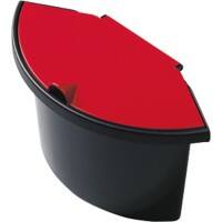 helit Inzetstuk voor prullenbak 2 l Zwart, rood Kunststof 27,5 x 13,2 x 18 cm 5 Stuks