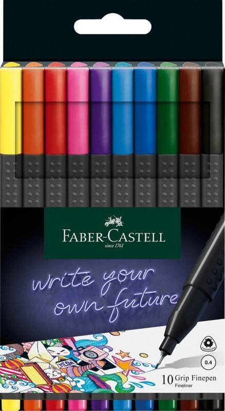 Faber-Castell Grip Fineliner 0,4 mm Kleurenassortiment 10 Stuks