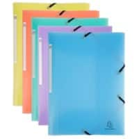 Farde à 3 rabats Exacompta Chromaline Pastel 55170E A4 Polypropylène Élastique 240 x 320 mm Assortiment 5 unités