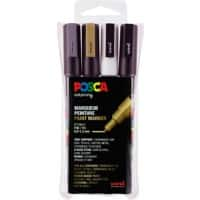 Marqueur peinture POSCA PC-3M Assortiment Fin Ogive 0,9 - 1,3 mm  4 Unités