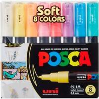 Marqueur peinture POSCA PC-1M Calligraphie Assortiment 8 Unités