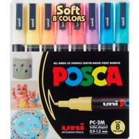 POSCA POSCA PC-3M Lakmarker Kleurenassortiment Fijn Ronde punt 0,9 - 1,3 mm 8 Stuks