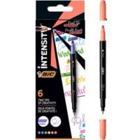 BIC Intensity Dual Tekstmarker Kleurenassortiment 0,8 mm 6 Stuks