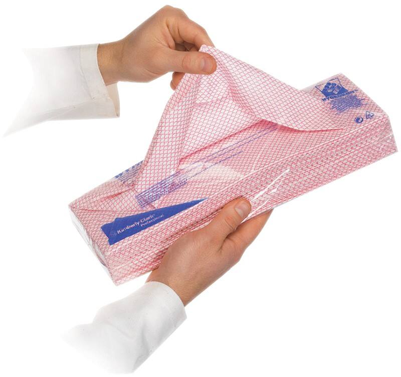 WYPALL Schoonmaakdoek X50 Rood 6 Stuks à 50 Vellen