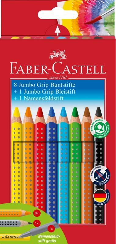 Faber-Castell Jumbo Grip Kleurpotloden Kleurenassortiment 10 Stuks
