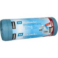 PAPSTAR Vuilniszakken 240 l Blauw 60 micron 15 Stuks