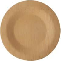 Assiette PAPSTAR Pure Jetable Bambou 180 mm Crème 10 Unités