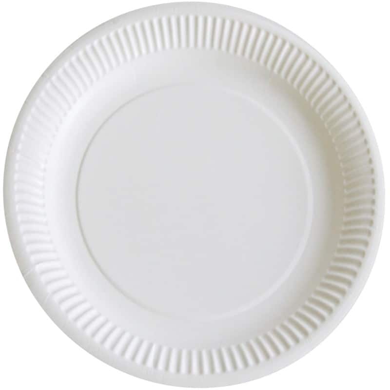 Assiette PAPSTAR Jetable Carton 230 mm Blanc 100 unités
