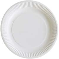 Assiette PAPSTAR Jetable Carton 230 mm Blanc 100 Unités