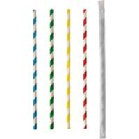 PAPSTAR Wegwerprietjes Papier 6 mm Kleurenassortiment 100 Stuks