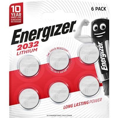 Pile bouton Energizer CR2032 au lithium 6 unités