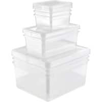 Keeeper Opbergbox 30050 Transparant PP (Polypropeen) 2 x 5,6 l 3 x 18 cm Pak van 8 stuks