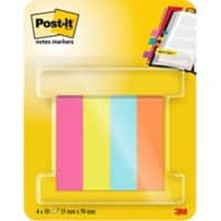 Post-it Indexen 670-4-POP Blauw, groen, oranje, roze 4,44 x 4,44 (B x H) cm