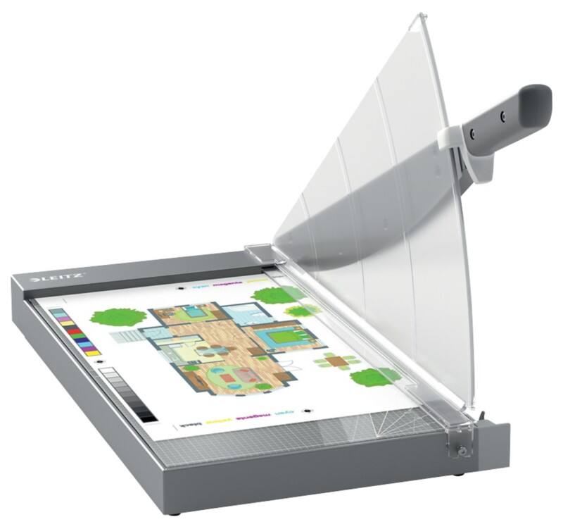 Leitz Precision Office Pro Papiersnijmachine 9024 A3 420 mm Stalen snijblad Hoogwaardig glazen bed EdgeGlow verlichting Grijs 25 Vel