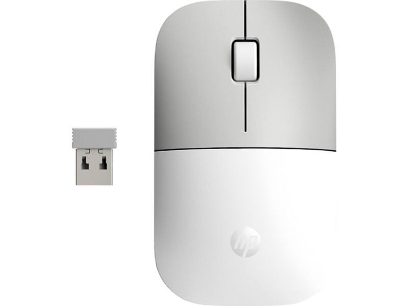HP Draadloze muis Zonder bluetooth Wit, zilver