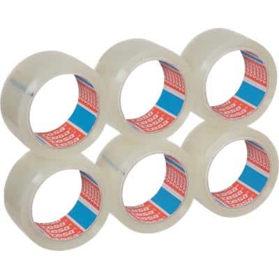 Ruban adhésif d'emballage tesa tesapack Strong Transparent 50 mm (l) x 66 m (L) PP (Polypropylène) 6 Rouleaux