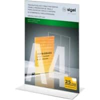 Porte-visuel Sigel A4 Rectangulaire 21 (l) x 8,5 (p) x 30 (h) cm Transparent