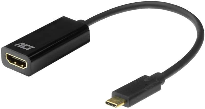 ACT USB-C Male HDMI-adapter HDMI Female AC7305 Zwart 15 cm