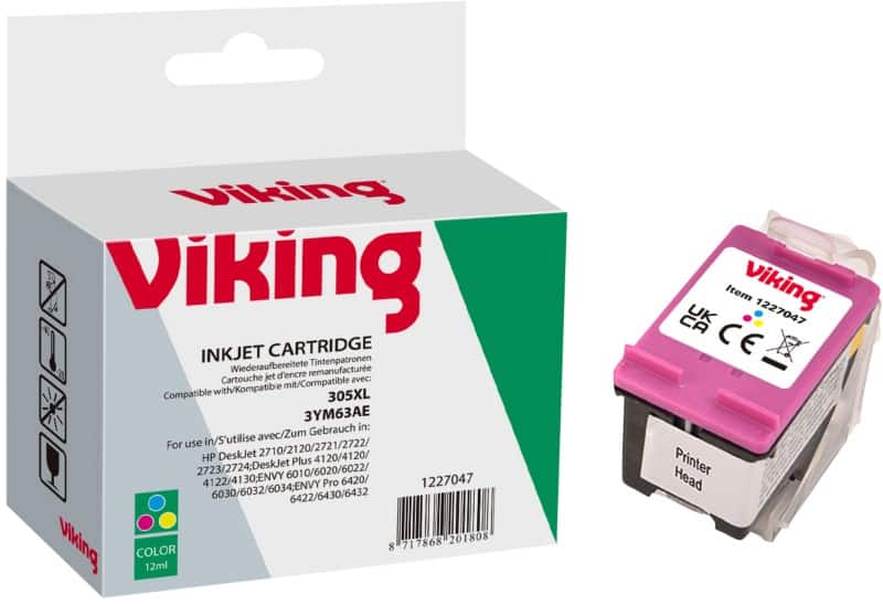 Cartouche jet d’encre Viking 305XL Compatible HP 3YM63AE Cyan, magenta, jaune