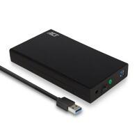 Boîtier USB ACT 3.2 Gen1 (USB 3.0) sans vis pour HDD SATA 3,5 pouces